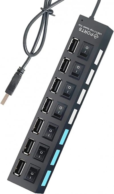 هاب USB 2 ON / OFF 7 PORT