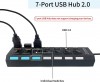 هاب USB 2 ON / OFF 7 PORT